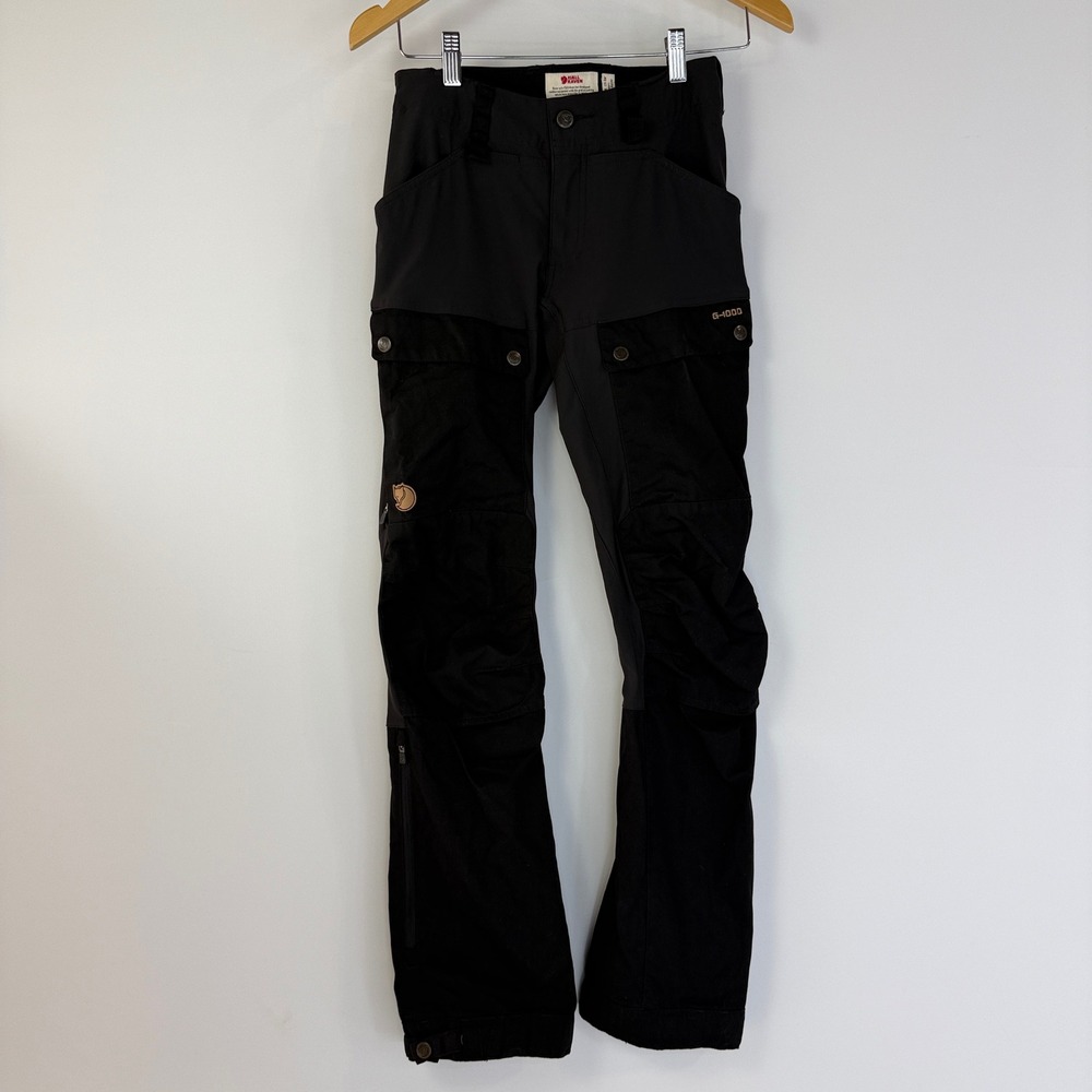 Fjallraven Keb Trousers Women 26 Black G-1000 Technical Trekking Pants 89898
